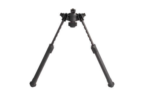 Magpul black M1913 bipods have adjustable pan and tilt with adjustable length legs with stepped polymer feet for stability